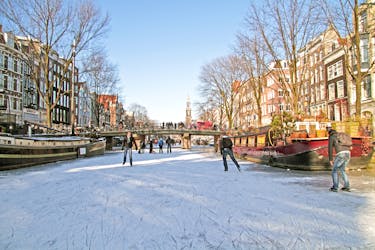 Excursão pela cidade de inverno em Amsterdã